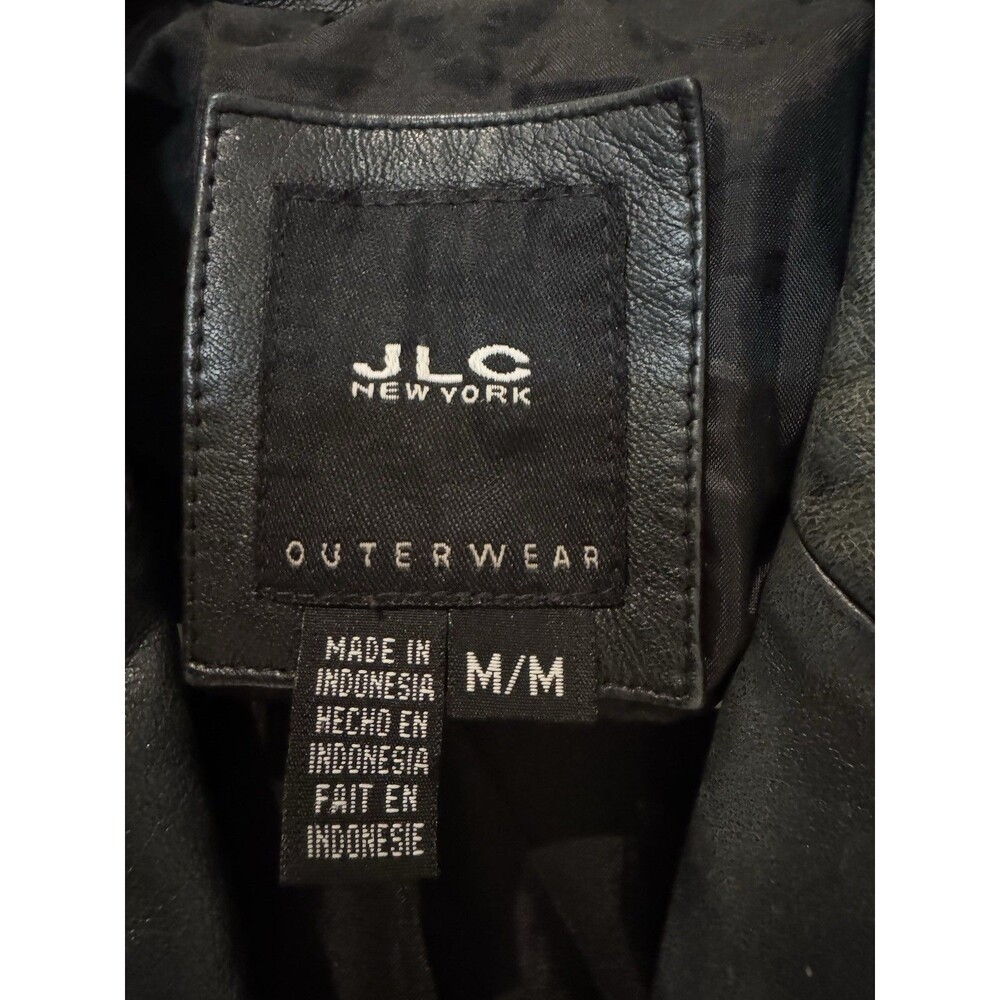 Y2k Jlc New York Outerwear Button Up Leather Jack… - image 2